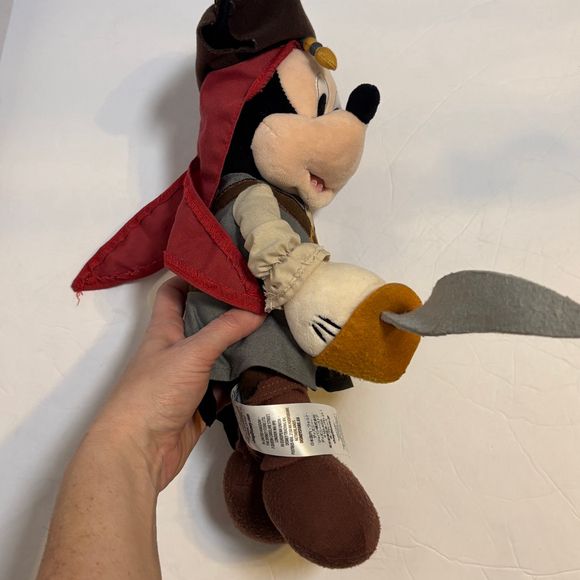 Disney Mickey Mouse Jack Sparrow Plush 14” Pirates of the Caribbean Stuffed - Picture 5 of 9